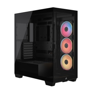 Carcasa PC Corsair 3500X LX-R RGB, Mid-Tower, 3 ventilatoare RGB, Negru