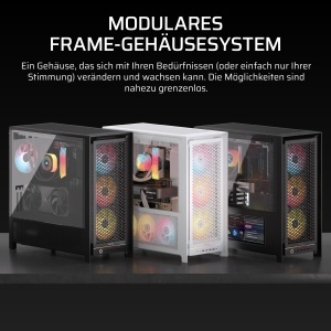 Carcasa PC Corsair Frame 5000D RS ARGB, Modulara, Neagra, cu 4 Ventilatoare - Img 3