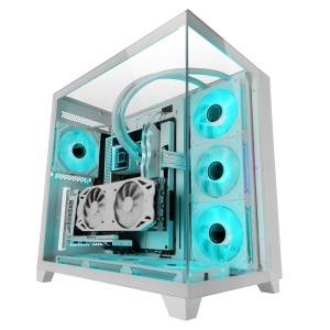 Carcasa PC Mid-Tower Mars Gaming MC-3C, 3D Panoramica, Alb