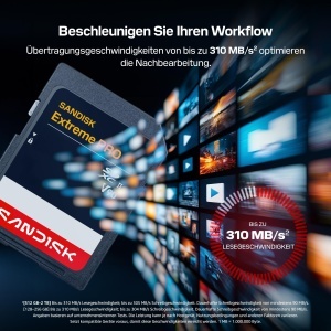 Card de memorie SanDisk Extreme PRO SD UHS-II, 256 GB, viteza citire 310 MBs, viteza scriere 304 MBs - Img 4