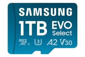 Card microSD Samsung EVO Select 2024, 1 TB, UHS-I U3, 160 MBs