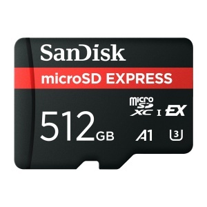 Card microSD SanDisk Express 512 GB, 880 MBs citire, 650 MBs scriere