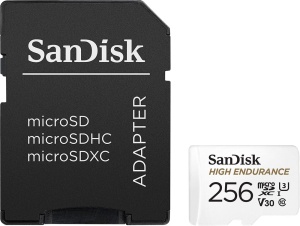 Card microSD SanDisk High Endurance 256GB, 100MBs, V30, pentru video Full HD si 4K - Img 3
