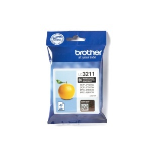 Cartus Cerneala Brother LC-3211BK, Negru, 200 Pagini, Compatibil cu DCP-J772DW, DCP-J774DW, MFC-J890DW, MFC-J895DW