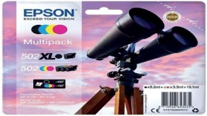 Cartus de cerneala Epson 502 XL, 4 culori, capacitate mare, negru, cyan, magenta, galben