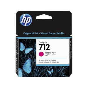 Cartus de cerneala original HP 712 magenta de 29 ml (3ED68A) cu cerneala originala HP, pentru imprimantele de format mare din seriile DesignJet T650, T630, T250, T230 si Studio si capul de imprimare HP 713 DesignJet