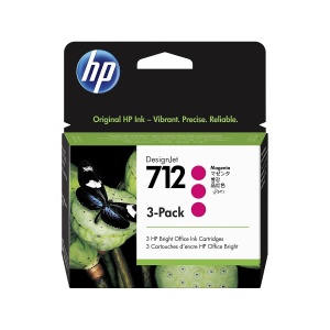 Cartus original HP 712 Magenta 29 ml, 3 bucati, compatibil cu DesignJet