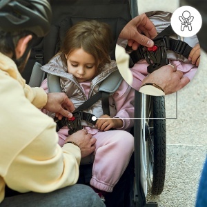 Carucior 2-in-1 Kinderkraft NAVA pentru 2 copii, roti umflate, gri - Img 5