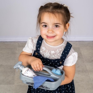 Carucior de curatenie Smoby cu aspirator, 11 accesorii, reciclabil - Img 4