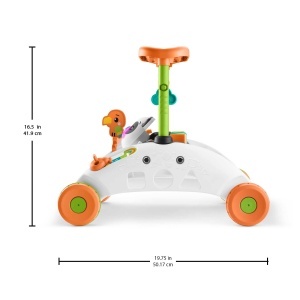 Carucior de invatare Fisher-Price Panda, interactiv, 3 niveluri de joc - Img 3