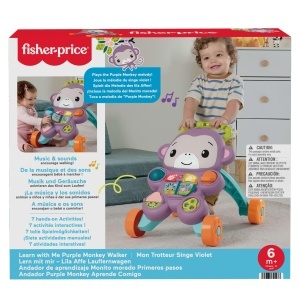 Carucior de mers Fisher-Price JGW90, lila, cu activitati muzicale - Img 7