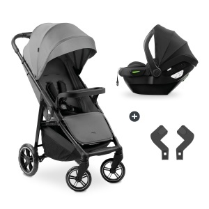 Carucior Hauck 2in1 Shop N Care Travel Set Pliabil UV Protectie 50 Gri
