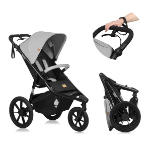 Carucior jogging Lionelo Azura 3 roti pozitie inclinata amortizare completa