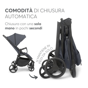 Carucior KikkaBoo Urban Dark Grey Compact Pliabil EVA Roti Suspensie - Img 6
