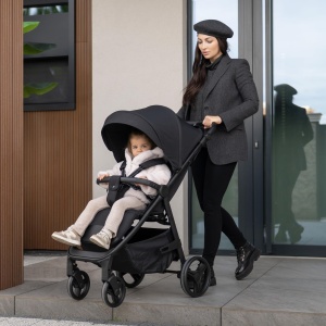 Carucior KikkaBoo Urban pliabil pana la 22 kg roti EVA Beige - Img 2