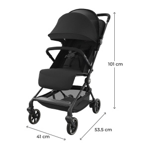 Carucior Kinderkraft NEBO, ultrausor, negru, cu sistem de pliere rapid si 5 puncte de siguranta - Img 9