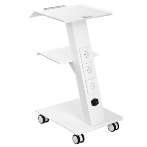 Carucior Laborator VEVOR K-SH001, 3 Etaje, Capacitate 100 kg, Cu Priza Integrata