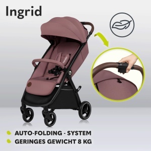 Carucior LIONELO INGRID pentru copii, 22 kg, roti pivotante 360, pliere usoara - Img 6
