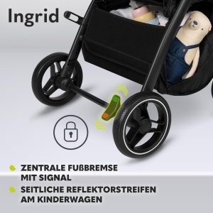Carucior LIONELO INGRID pentru copii pana la 22 kg, cu roti EVA si sistem de pliere rapida - Img 6
