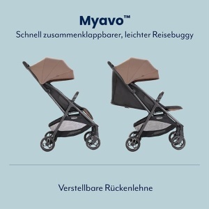 Carucior pentru copii Graco Myavo, usor, pliabil, culoare maro - Img 4
