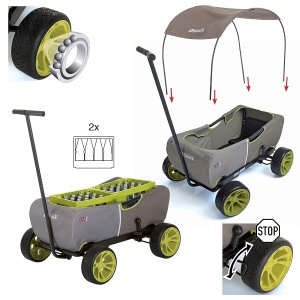 Carucior pentru copii hauck Eco Mobil, 2 locuri, 50 kg, cu umbra, pliabil - Img 2