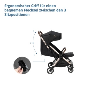 Carucior pentru copii Maxi-Cosi Eva3, 0-4 ani, 0-22 kg, usor si compact, negru - Img 5