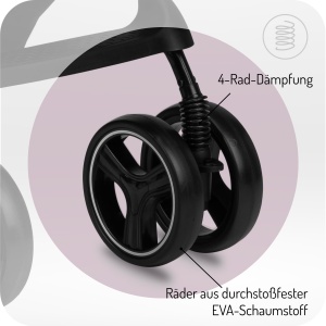 Carucior pentru copii MoMi ISLA, 5 puncte de siguranta, 15 kg, accesorii incluse - Img 2