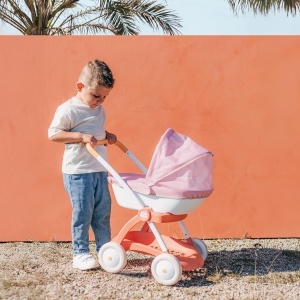 Carucior pentru papusi Smoby Baby Nurse, 42 cm, cadru metalic, inaltime maner 58 cm - Img 4