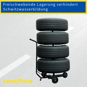 Carucior pentru Roti Goodyear, pentru 4 Roti, Capacitate 100 kg, cu Husa de Protectie - Img 5