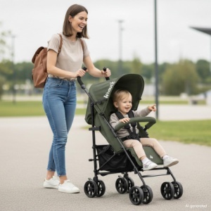 Carucior pliabil hauck Fold N Care, verde, 7.6 kg, cu protectie UV 50 - Img 8