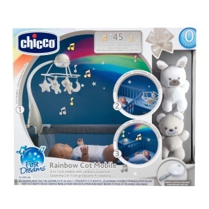 Carusel muzical Chicco First Dreams 3in1 cu proiectie curcubeu si jucarii detasabile - Img 6