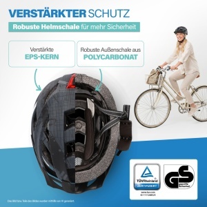 Casca de bicicleta Fischer Urban Plus Brooklyn, SM, 52-59cm, albastra - Img 3