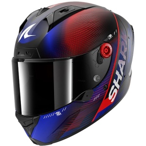 Casca moto SHARK AERON SPEED-TECH Carbon Albastru Rosu M