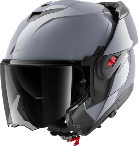 Casca moto SHARK OXO Dark Shadow Gun Silver S05, S, cu viziera anti-zgarieturi