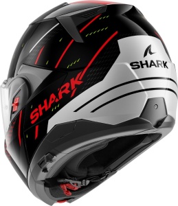 Casca moto SHARK OXO RYDGER, negru-argintiu-rosu, marime L - Img 4