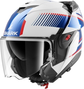 Casca moto SHARK OXO SIKTER Alb Cromat Albastru, L