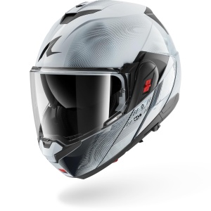 Casca moto Shark OXO SPEED-TECH, modulara, argintieneagra, marimea L - Img 2