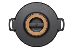 Caserola din fonta Fiskars Norden, 6 l, negrumaro, cu inel din lemn - Img 4