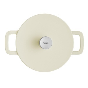 Caserola din fonta Fissler Moments, 20 cm, alba, cu capac AromaStar - Img 3