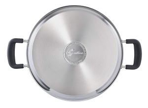 Caserola din otel inoxidabil Lagostina Pratica, 24 cm, cu manere din silicon - Img 3