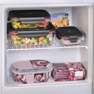 Caserole Silit Storio 3 bucati, sticla, borcan de depozitare, capac de aroma etans, borcane de depozitare a alimentelor pentru preparare, depozitare si servire - Img 5