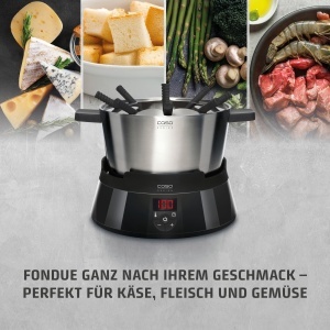 CASO Induktions-FonDue 1000W Fondue pentru 8 persoane Negru Timer 180 minute - Img 4