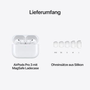 Casti audio Apple AirPods Pro 3 cu anulare activa a zgomotului, masurare ritm cardiac, Bluetooth - Img 6
