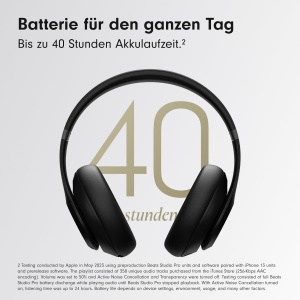 Casti audio Beats Studio Pro, Noise Cancelling, 40 ore autonomie, USB-C, Negru - Img 3