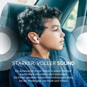 Casti audio Belkin SOUNDFORM Nano, pentru copii, 85 dB, alb - Img 7