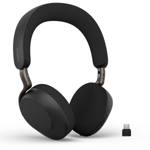 Casti audio Bluetooth Jabra Evolve3 75, cu microfon, anulare zgomot, negru