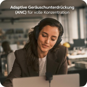 Casti audio Bluetooth Jabra Evolve3 85, cu microfon, ANC adaptiv, autonomie 25 ore, Negru - Img 7
