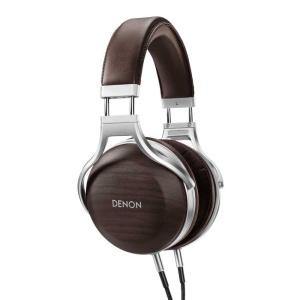 Casti audio Denon AHD5200EM Premium, 50mm, Zebraholz, Piele sintetica