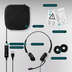 Casti audio EPOS Impact 660 ANC USB - cu reducerea zgomotului, optimizate pentru birou - Img 5