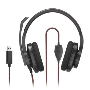 Casti audio Hama HS-USB400 V2, cu microfon, USB, 2m cablu, negru - Img 2